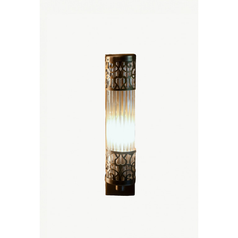 Wall lamp "Pyrex", metal with manblown glass, diameter 6 cm 